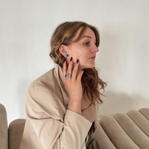 Серьги Possebon Azul, Q.Roze, Obs Fume, A0292.20.7.11 S фото 2